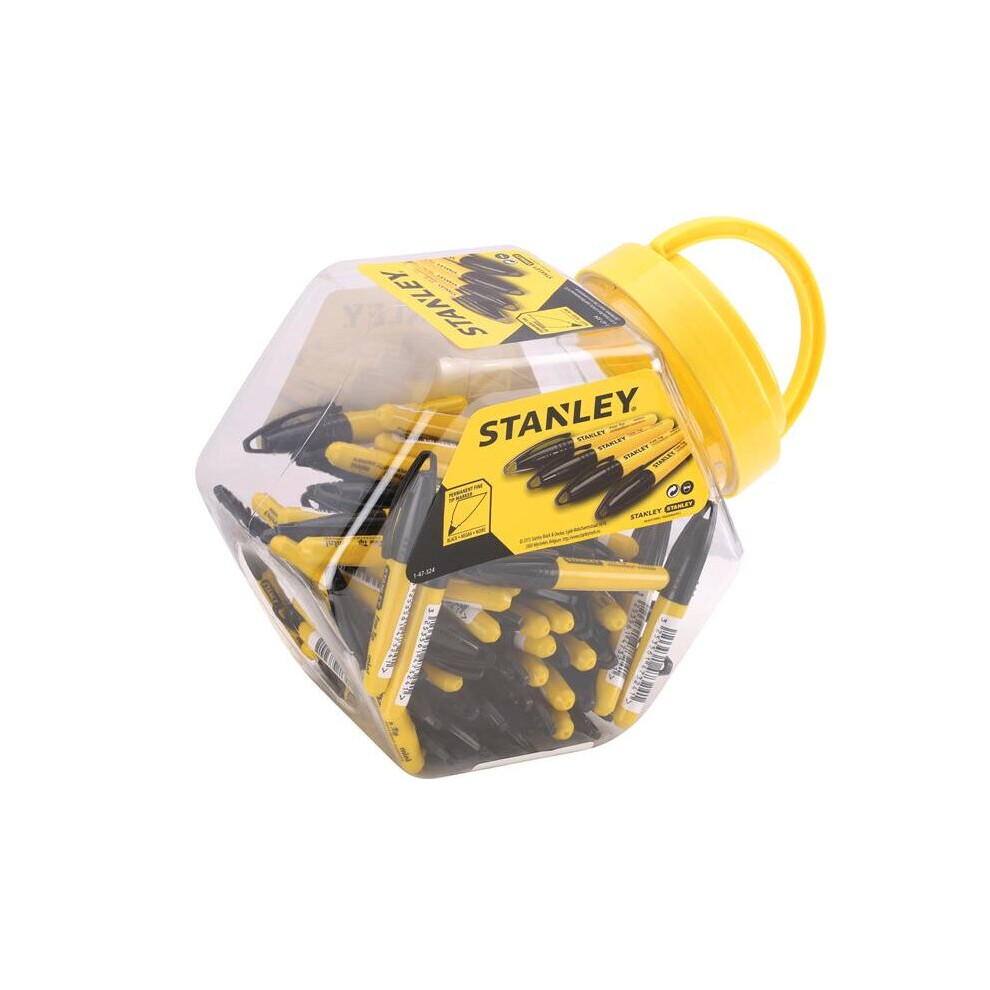 Stanley Tools Mini Fine Tip Marker (Tub 72) 1-47-324 Black