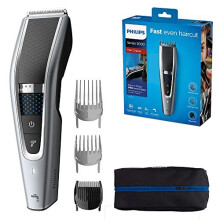 Zastrihávač vlasov Philips Series 5000 Trim-n-Flow PRO Technology, plne umývateľný, strieborný/čierny, HC5630/13