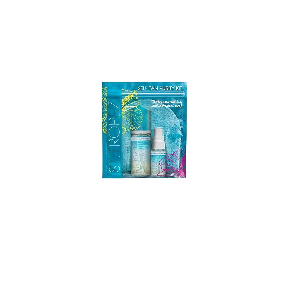 St. Tropez Fake Tan, Self Tan Purity Tanning Water Starter Kit, Beauty Gift for Her with Travel Size Tanning Water Mousse, Tanning Face Mist and Tan