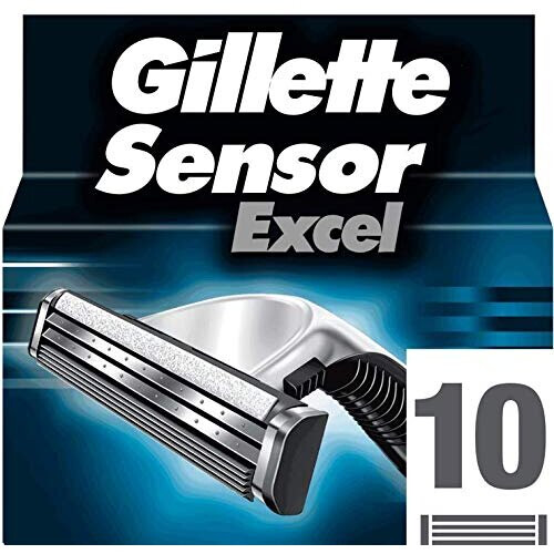 Gillette Gillette Sensor Excel Razor Blades for Men Pack of 10 Blades
