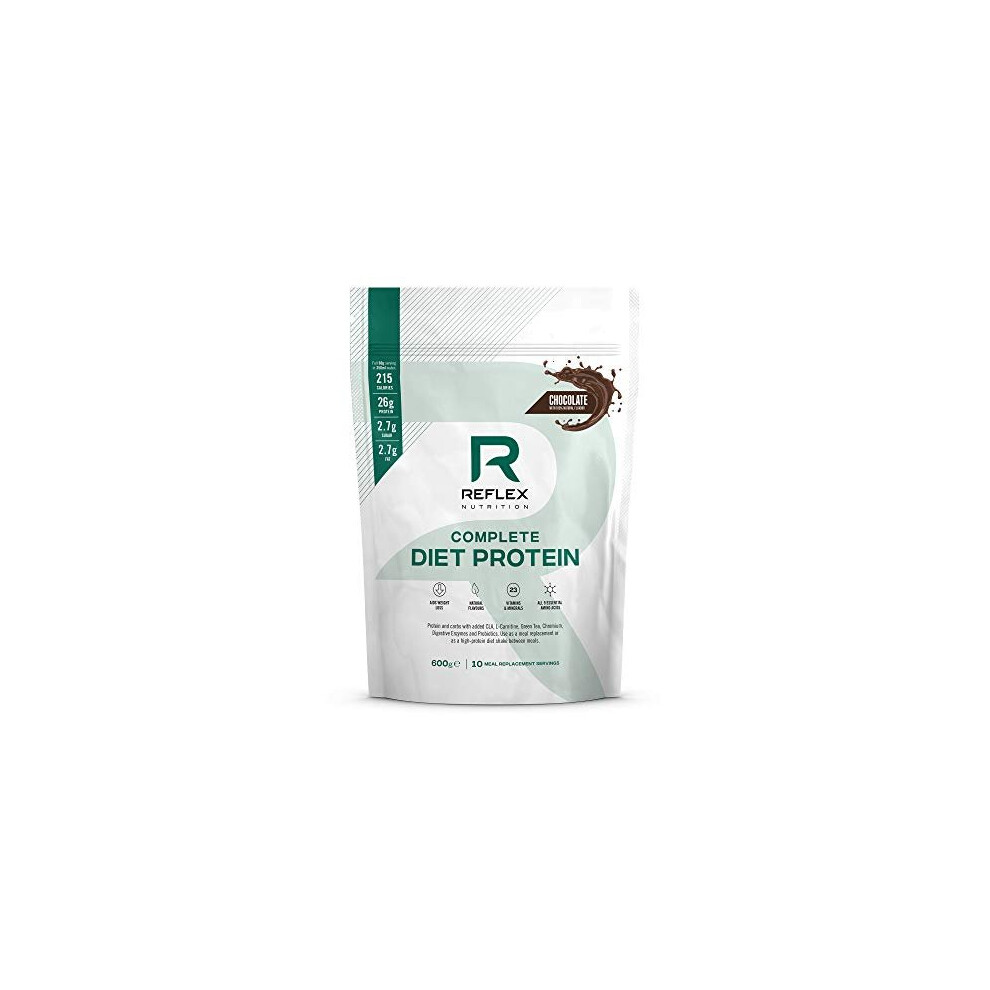 Reflex-Nutrition Reflex Nutrition Diet Shake | Diet Meal Replacement Shake | 108 Calories | Diet Protein Powder (Chocolate) (600G)