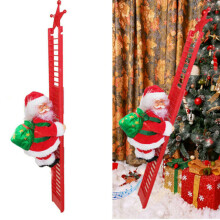 Christmas Electric Climbing Ladder Santa Claus Xmas Music Figurine Party Decor