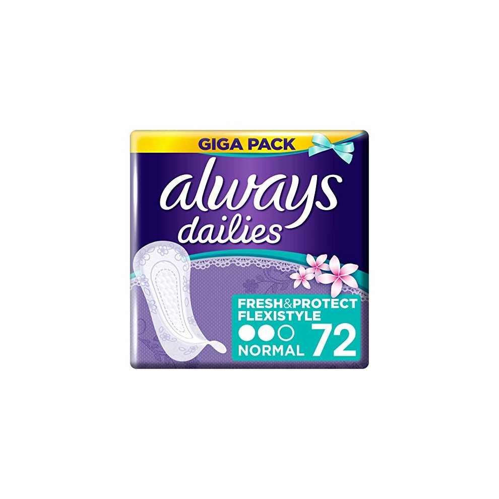 Always Flexistyle Normal Fresh Panty Liners, Pack of 72