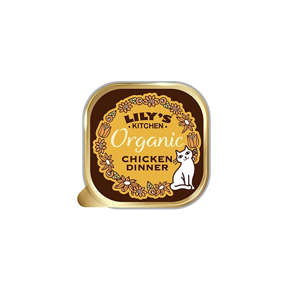 Lily's Kitchen Adult Organic Chicken Dinner Complete Wet Cat Food, 19 x 85g
