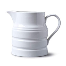 WM Bartleet & Sons 1750 T301 Porcelain Traditional Churn Jug 2½ Pint-White