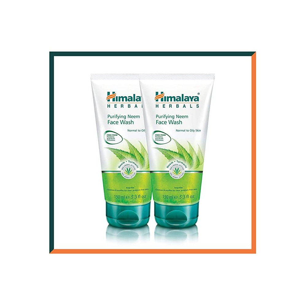 (150 ml (Pack of 2)) HIMALAYA HERBALS Purifying Neem Face Wash Gel