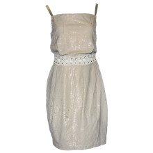 (S) DIESEL D BOOKIE Womens Dress Sleeveless Midi Shiny Summer Party Wear Pink Dress