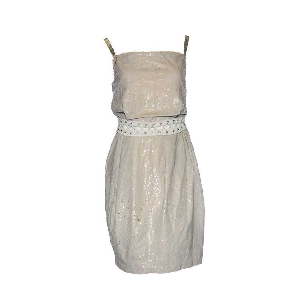 Diesel (S) D Bookie Womens Dress Sleeveless Midi Shiny Summer Party Wear Dress Pink