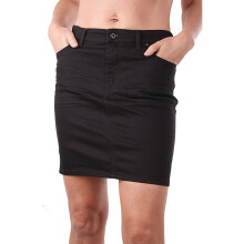 (W27) DIESEL R MODUNG RHLPA Womens Denim Jeans Skirt Black Bodycon Tube Pencil Shorts