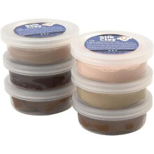 Creativ 6 x 14 g Silk Clay Assorted, Skin Colours