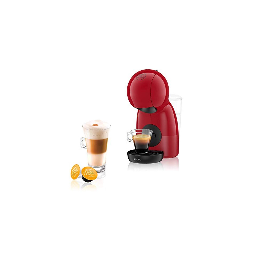 NescafÃ© Dolce Gusto Piccolo XS Manual Coffee Machine, Espresso, Cappuccino and More, Dark Red by KRUPS