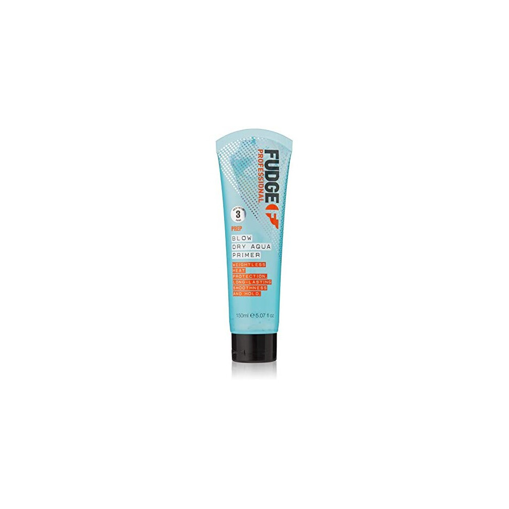 Fudge Professional Blow Dry Hair Styling Serum, Aqua Blow Dry Primer, Infused with Hyaluronic Acid, Heat Protection Up To 230 Degrees, Adds Natural B