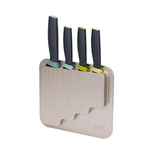 Set di coltelli - Joseph Joseph - DoorStore - 5 pezzi - 31 cm - Argento/Nero