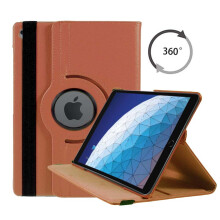 (Rose Gold) Case For Apple iPad 10.2in 2020 8th Generation PU Leather 360 Degree Rotating Cover