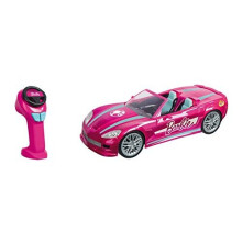 Mondo Motors - Mattel Barbie Dream Car Cabrio Glamour - Radio-Controlled Car for Barbie Kids - Two Seats - Realistic Detail - Pink