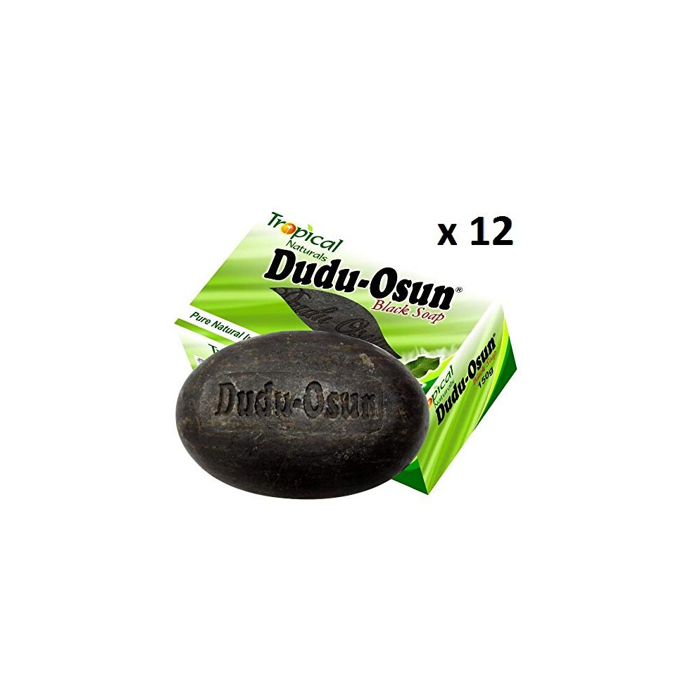 Duduosun Black Dudu Osun Tropical Pure Natural African Soap - Pack Of 12