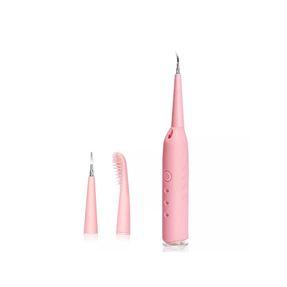(Pink Set) Electric Toothbrush Sonic Toothbrush Cleaner Tartar Remover