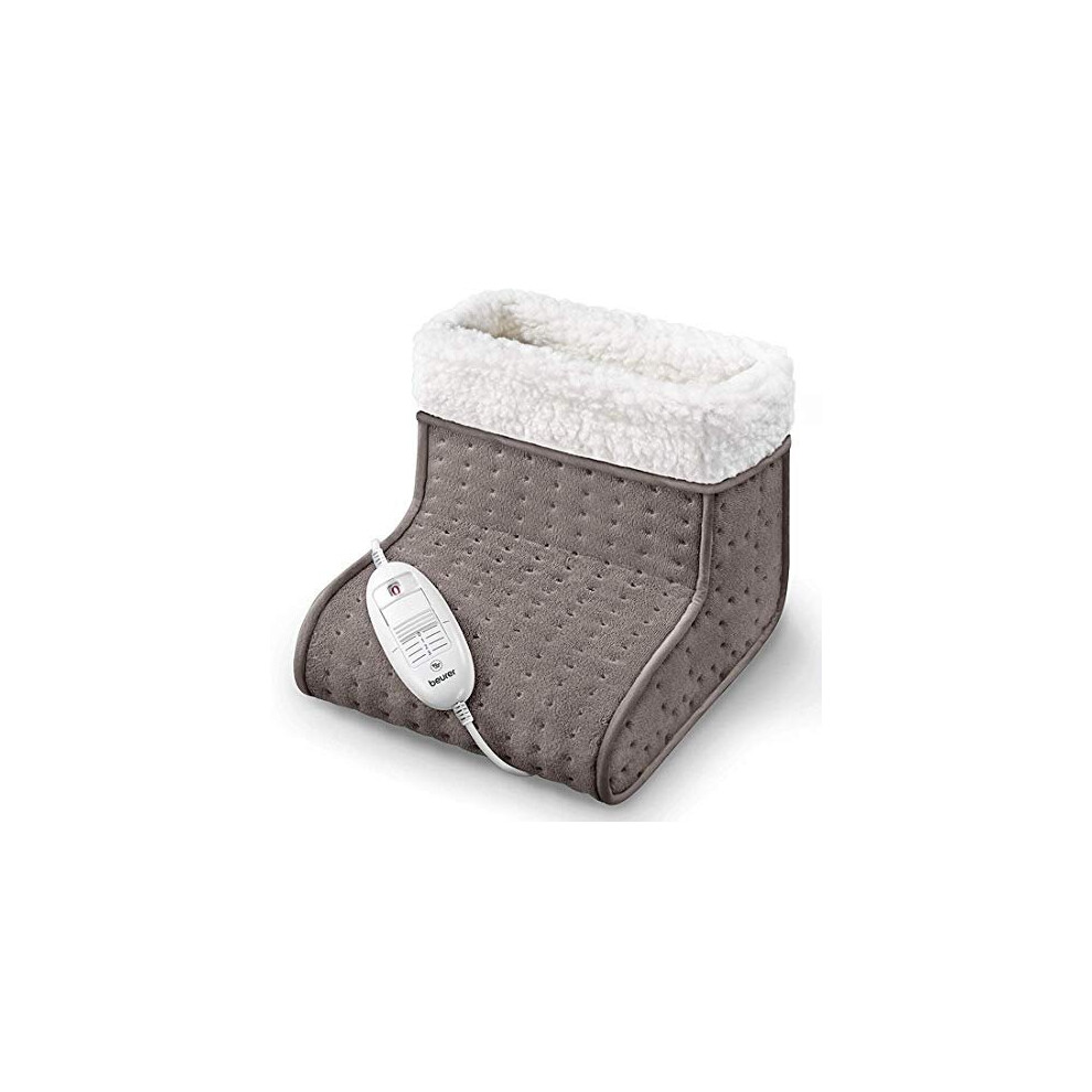 Beurer Fw20uk Cosy Foot Warmer - Taupe | Electric Foot Warmer For Men And Women With Cold Feet | Perfect Relaxation Gift | Comfy Fleece Lining | Soft