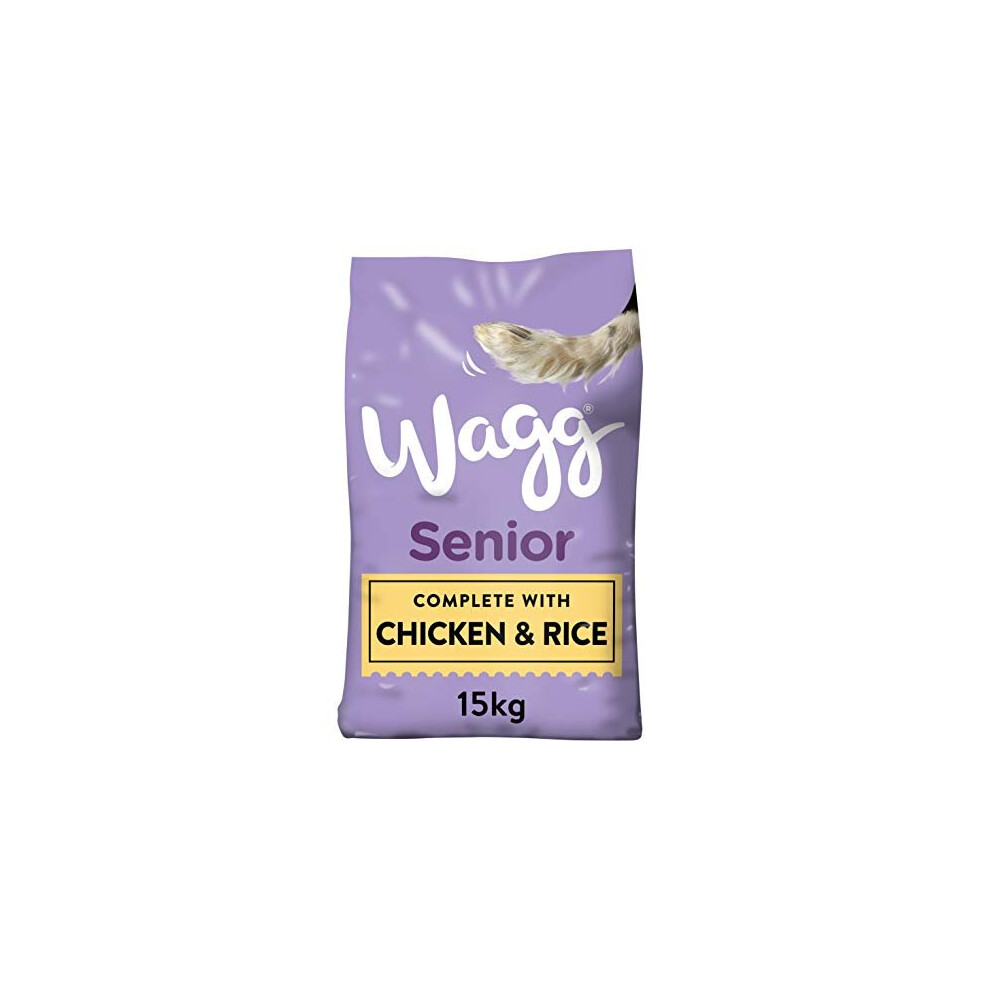 Wagg Senior Chicken and Rice Complete Dry Dog Food, 15 kg