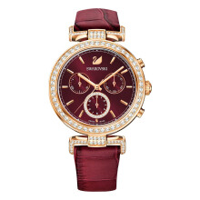 Montre femme Swarovski 5416701 Era Journey en rouge foncé, couleur or rose, PVD