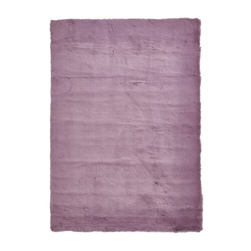Think Rugs (80x150cm) Teddy Shaggy Rugs in Lavender Soft Plain Polyester Mats 1