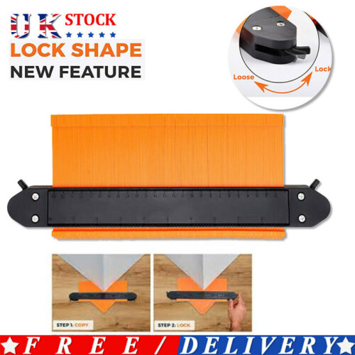 10'' Upgrade Saker Contour Gauge Profile Tool Contour Duplicator ABS With 2 Lock