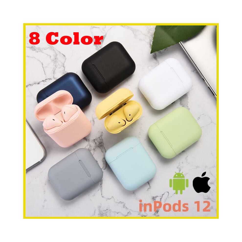 (Yellow) Inpods 12 Wireless Bluetooth Stereo Earphones Earbuds Yellow 734166476408