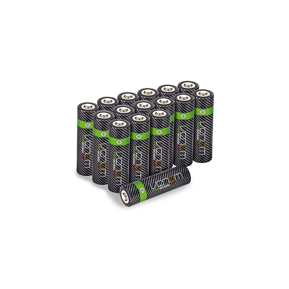 Venom Power Recharge - 2100mAh High Capacity Rechargeable AA Batteries (Pack of 16)