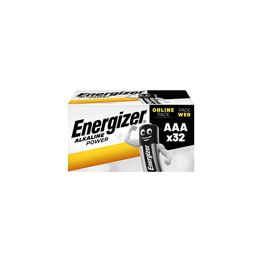 Energizer AAA Batteries, Alkaline Power Triple A Batteries, 32 Pack