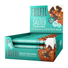 FULFIL Vitamin and Protein Bar 15 x 55g Bars Chocolate Salted Caramel Flavour 20g Protein 9 Vitamins Low Sugar