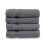 (Charcoal) Allure Zero Twist Egyptian Cotton 4 Pack Face Cloths Flannels 1
