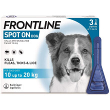 FRONTLINE Spot On for Medium Dogs, 10-20kg, 3 Pipettes
