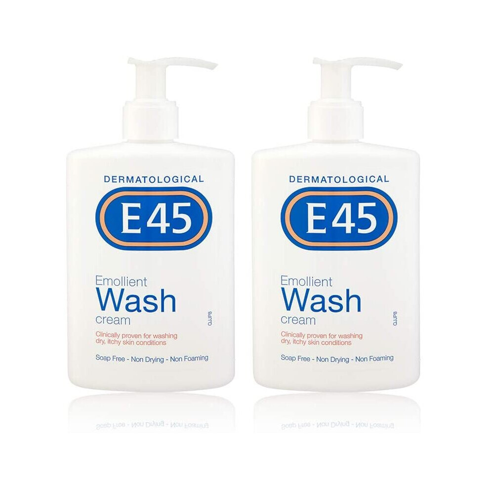 E45 Emollient Wash Cream 250 ml x 2