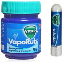 VICKS VAPORUB + FREE INHALER * FAST RELIEF COLD & COUGH / FLU / NOSE CONGESTION