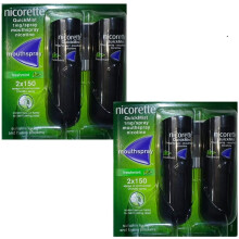 2 x Nicorette QuickMist Duo Freshmint 1mg Mouth Spray (4 x 150 Sprays)