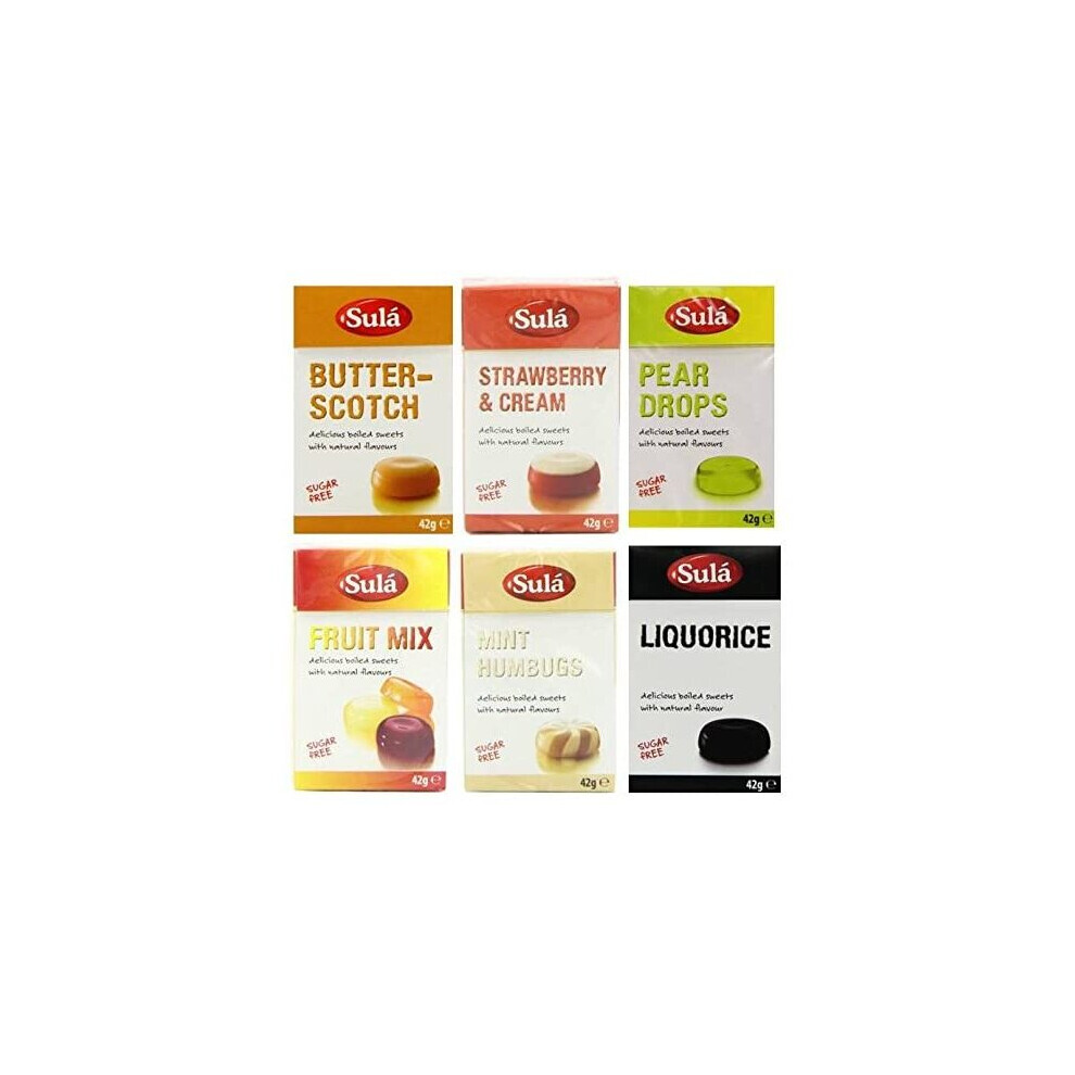 Sula Sugar Free Sweets Mixed Case Selection | 12 x 42g |