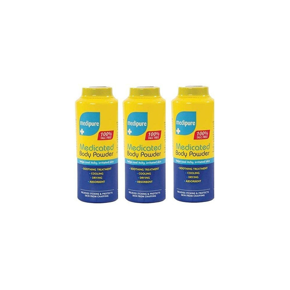 Medipure 3 X Medicated Body Powder 100% Talc Free 200G (600G)
