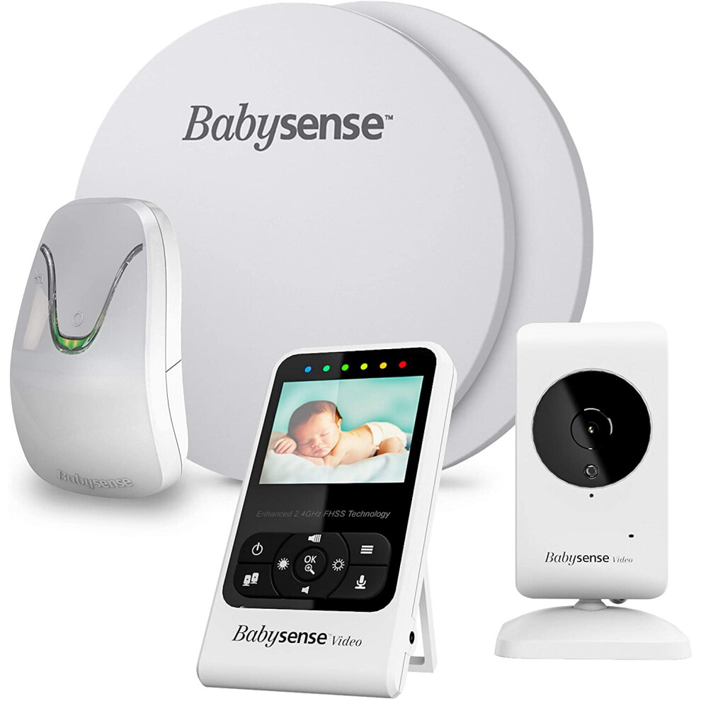 New Babysense Baby Breathing Movement and Video Monitor - Models: Babysense 7 + V24R- Bundle Pack - 2 in 1