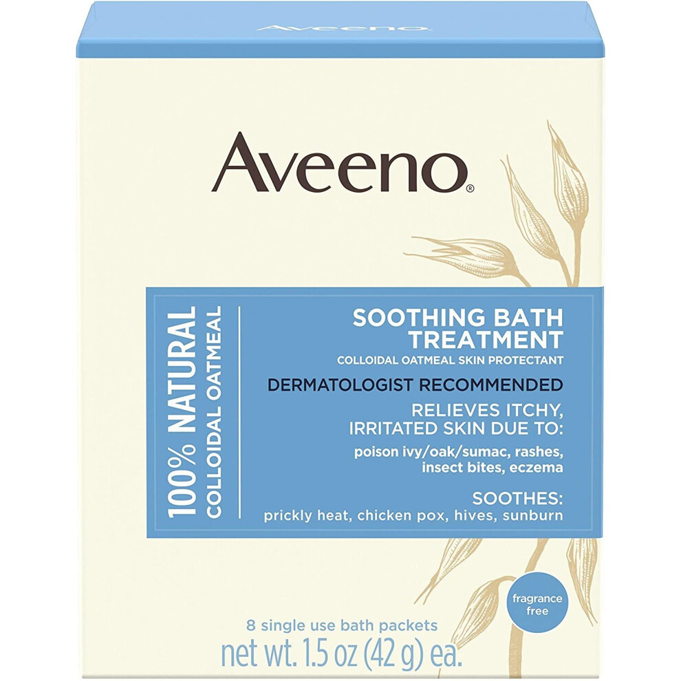 Aveeno Soothing Bath Treatment For Itchy, Irritated Skin, 8 Count