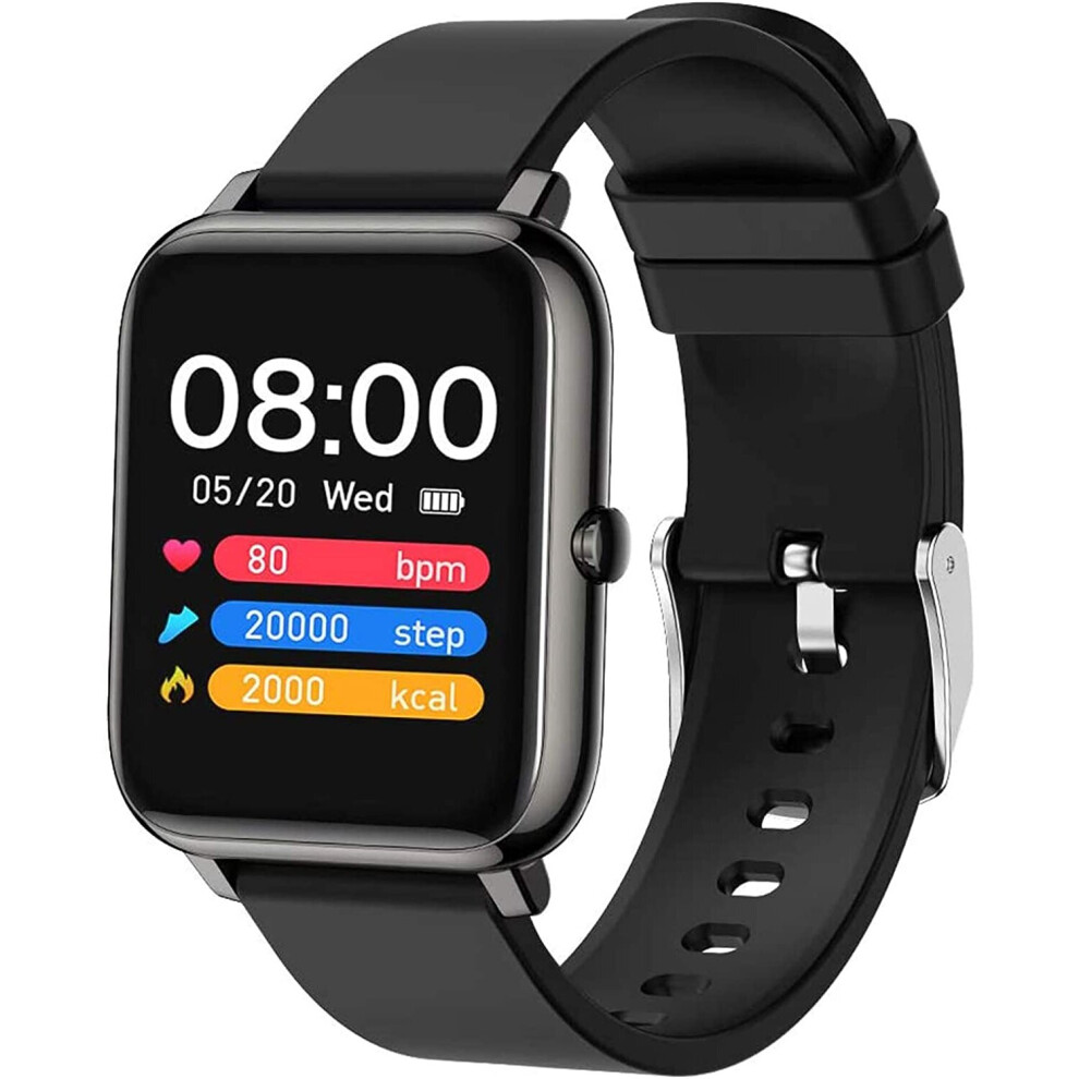 Popglory Smart Watch, Fitness Tracker With Blood Oxygen, Blood Pressure, Heart Rate Monitor, Ip67 Waterproof Smartwatch Fitness Watch Smart Watch For Black 4240239270232