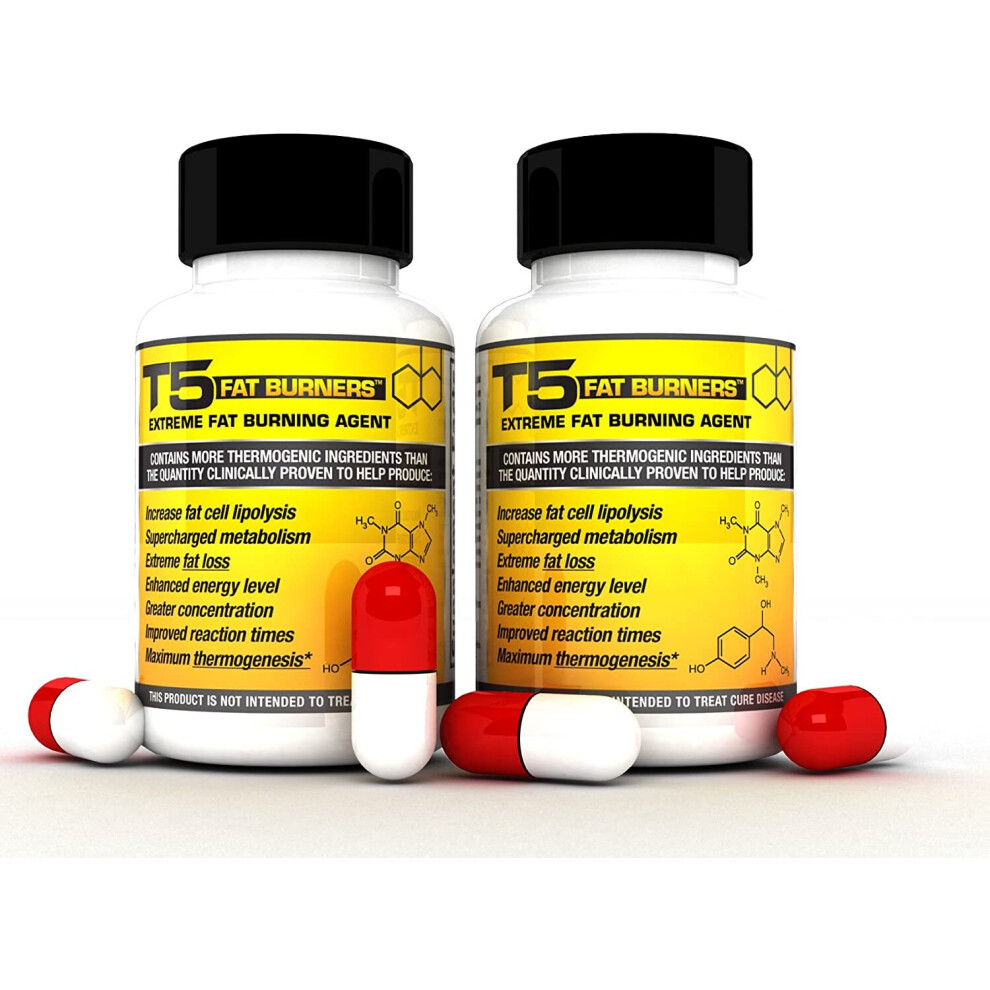 x2 Original T5 Fat Burners Super Strength Slimming Weight Loss