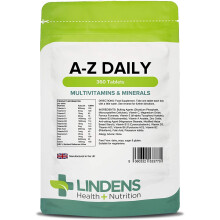 Lindens Multivitamin A-Z Daily Tablets | 360 Pack | Perfect Vitamin & Mineral Balance of Vitamin A, C, D, E, B1, B2, B3, B6, B12, Folic Acid, Magnesiu