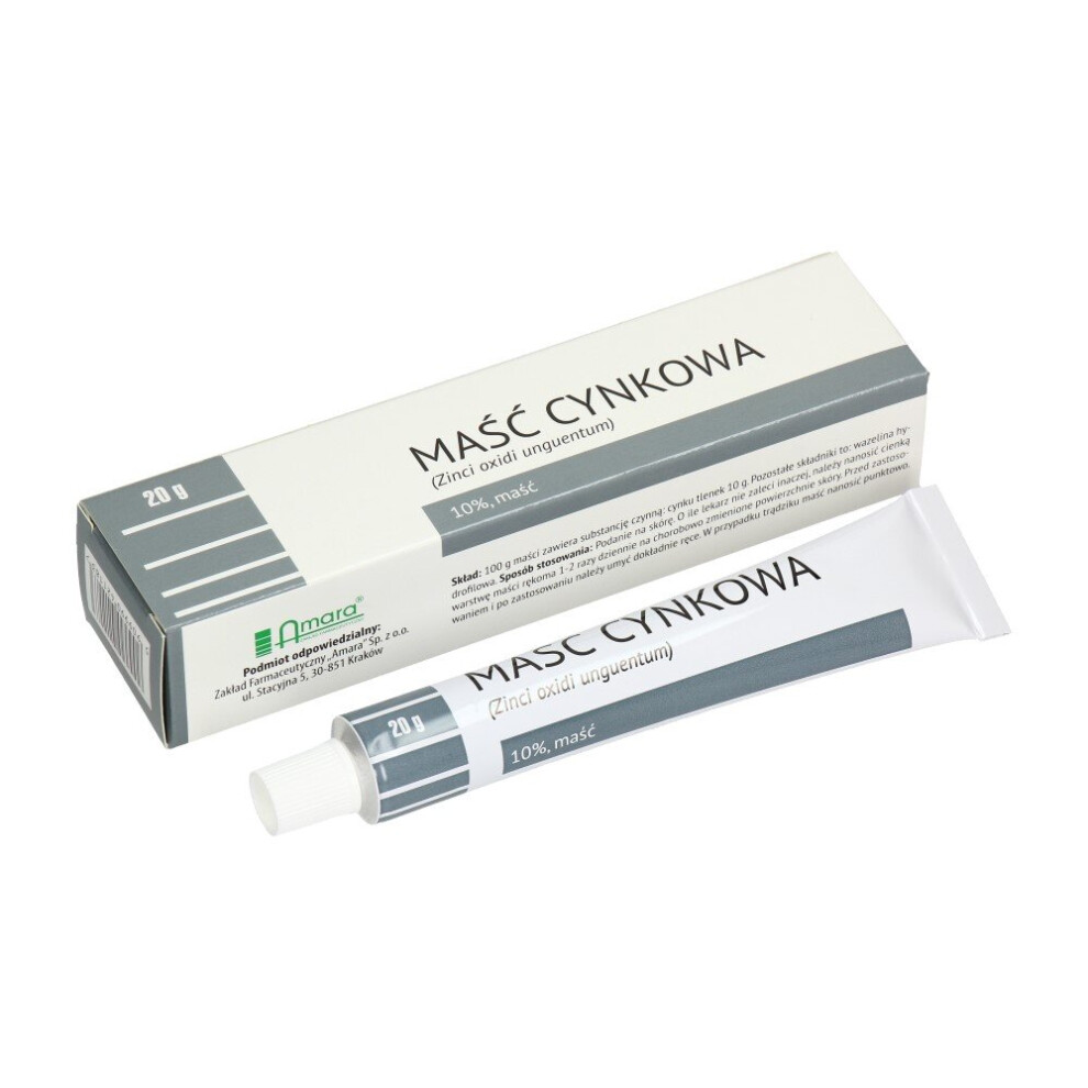 Amara Zinc Ointment 10% Acne, Blemish 20G MaåÄ Cynkowa Masc