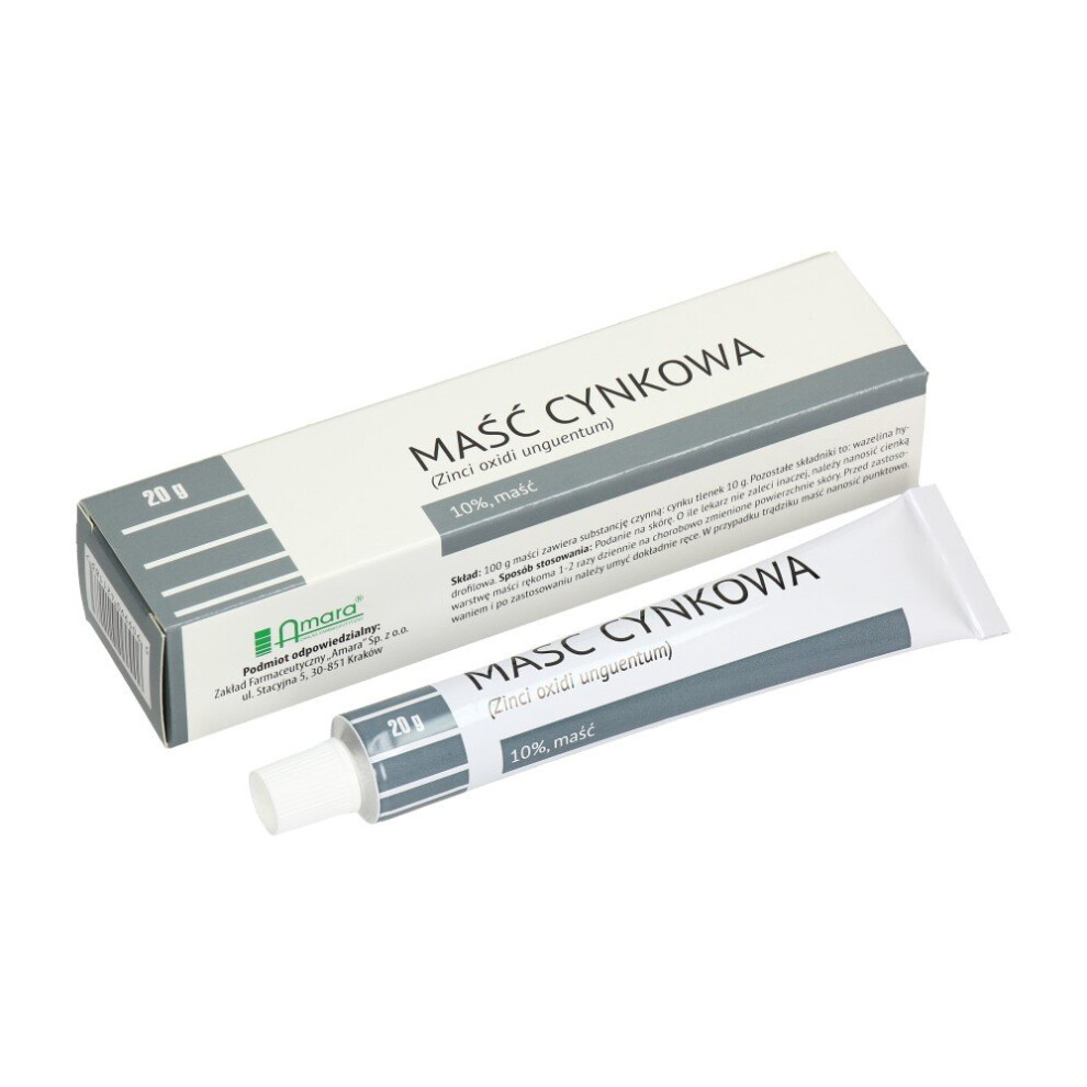 Zinc Ointment 10% Acne, Blemish 20g MaÅÄ Cynkowa Masc