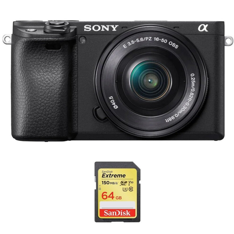 SONY A6400 Black KIT SEL 16-50MM F3.5-5.6 OSS Black + 64GB SD card