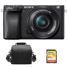 SONY A6400 Μαύρο ΚΙΤ SEL 16-50MM F3.5-5.6 OSS Μαύρο + SD Κάρτα 64GB + Τσάντα