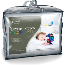Littens 100% Fine Cotton 7.5 Tog Junior Cot Bed Toddler Kids Hollowfibre Duvet Quilt 120cm x 150cm UK Made