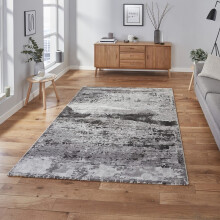 (120x170cm) Craft 19788 Abstract Rugs in Grey Dense Soft Mats