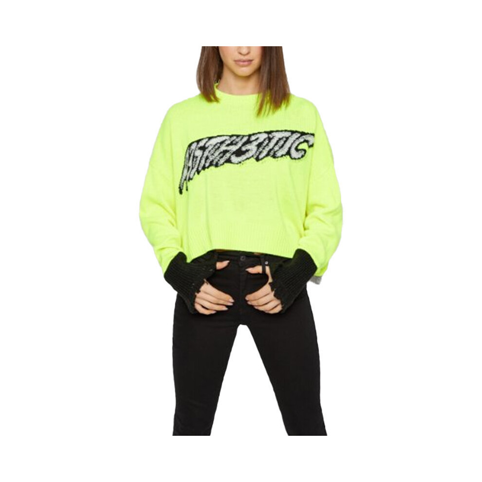 New Diesel Women's (M) M Ticx Sweatshirt Long Sleeve Pullover Wool Knitwear Green