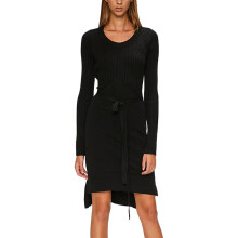 (S) DIESEL M STRING 0LASU Womens Dress Open Back Cotton Black Casual Winter Long Top